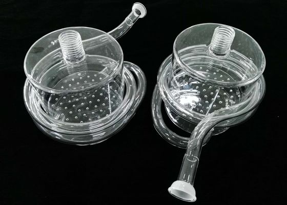 Szklana butelka laboratoryjna Reaktor kwarcowy o wysokiej wydajności chemicznej z rurką spiralną dostawca